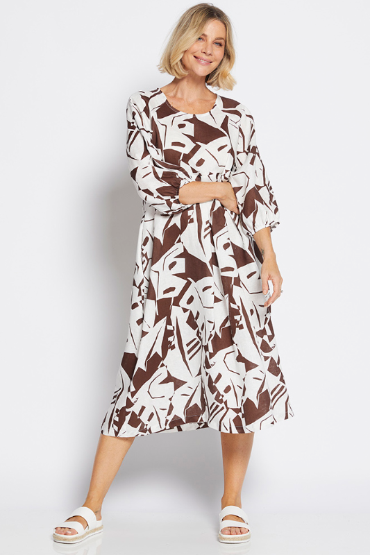 Philosophy Billow Dress | Jungle Choc
