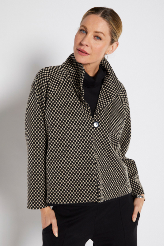 Philosophy Diva Fly Crop Jacket | Black/Praline