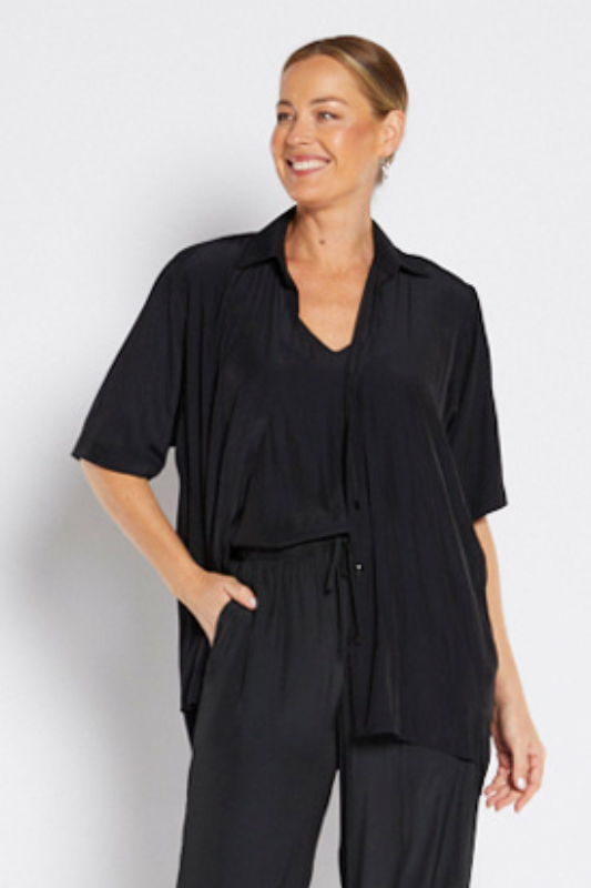 Philosophy Falvey Relaxed Shirt | Lustre | Black