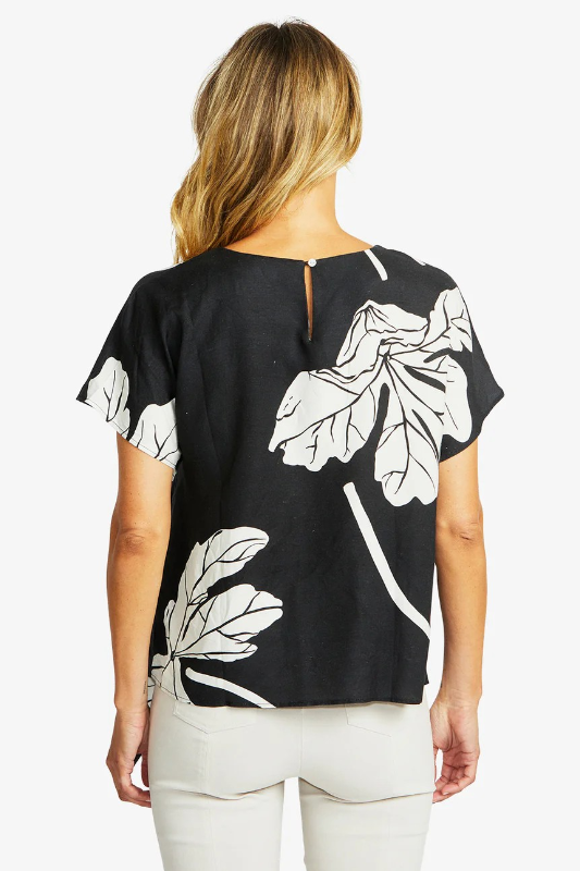 Ping Pong Atlas Knot Front Top | Black/Ivory