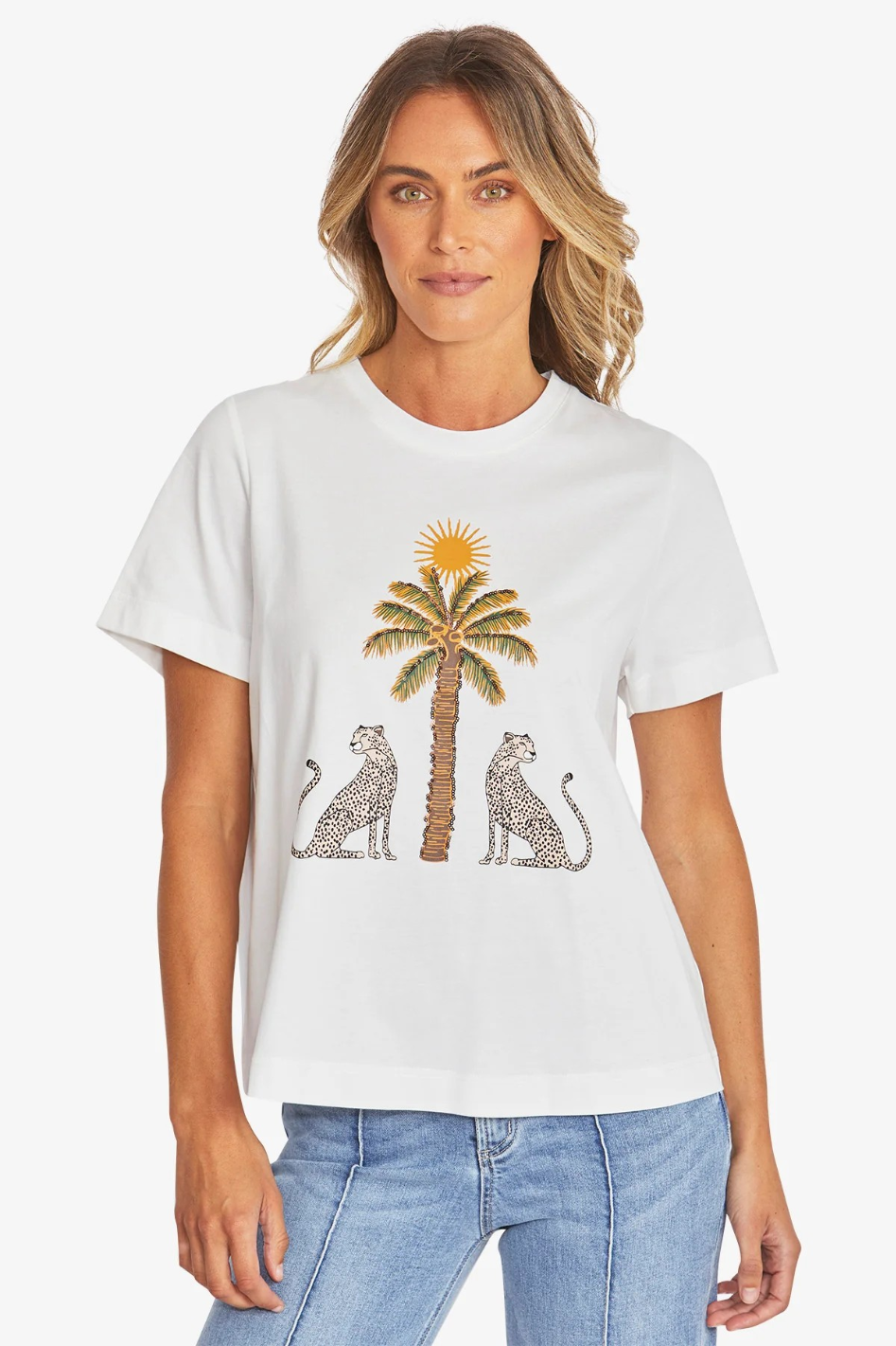 Ping Pong Cheetah Tee | Ivory | 595205