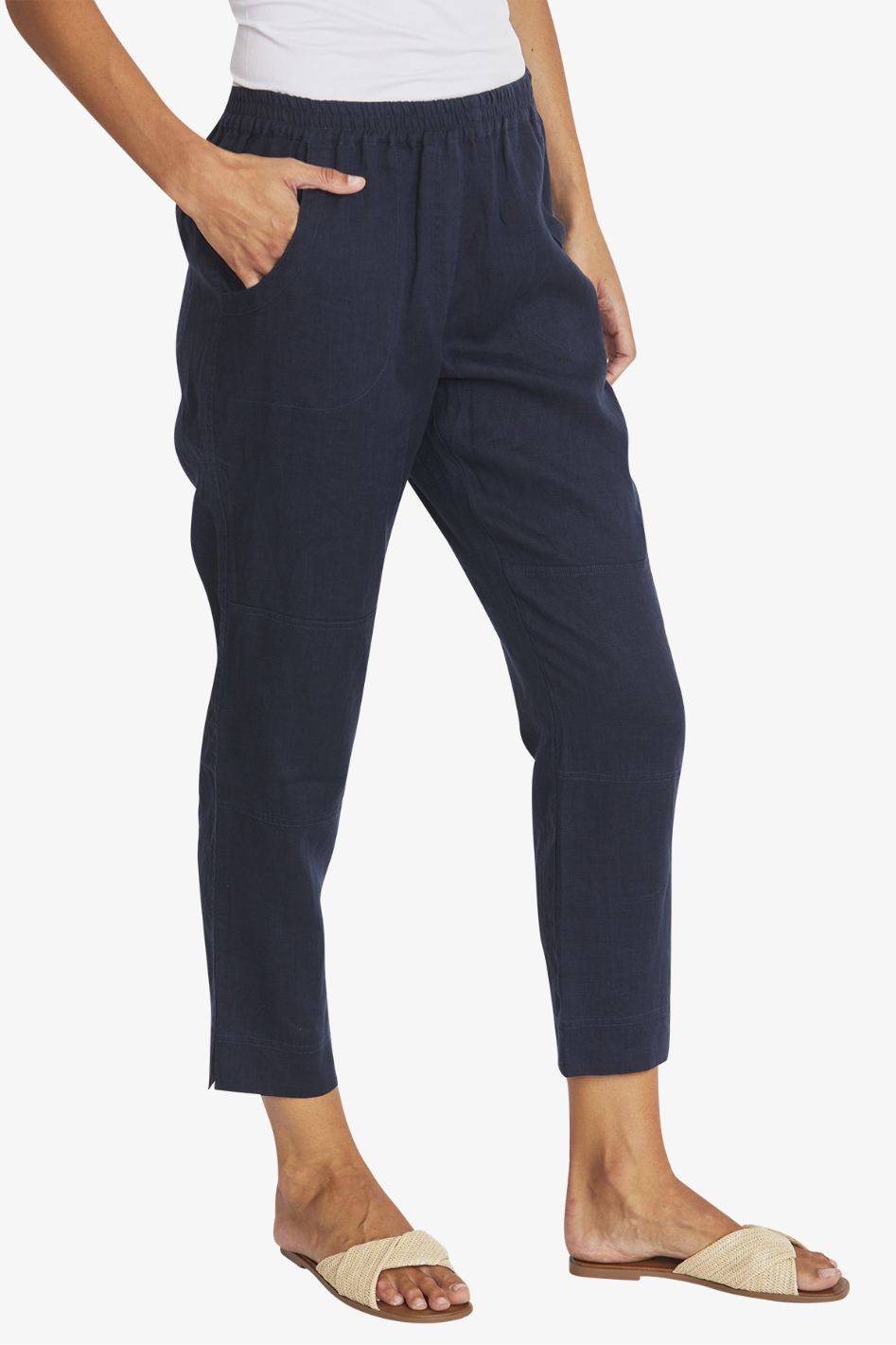 Ping Pong Donnie Linen Pant | French Navy | 595721