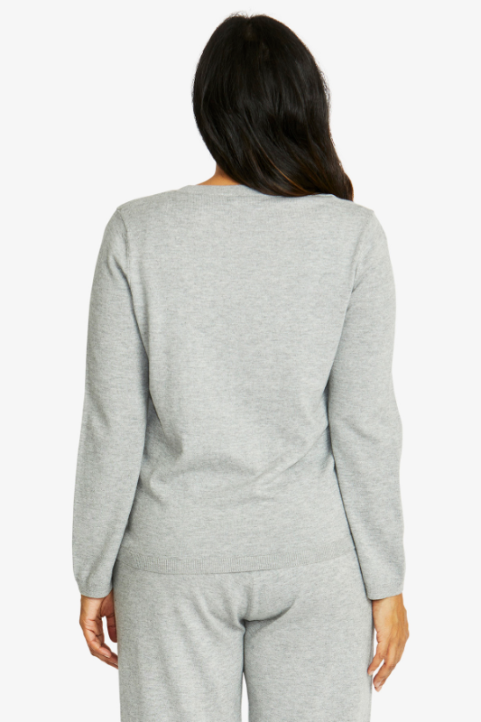 Ping Pong Galactic Pullover | Grey Marle/Silver