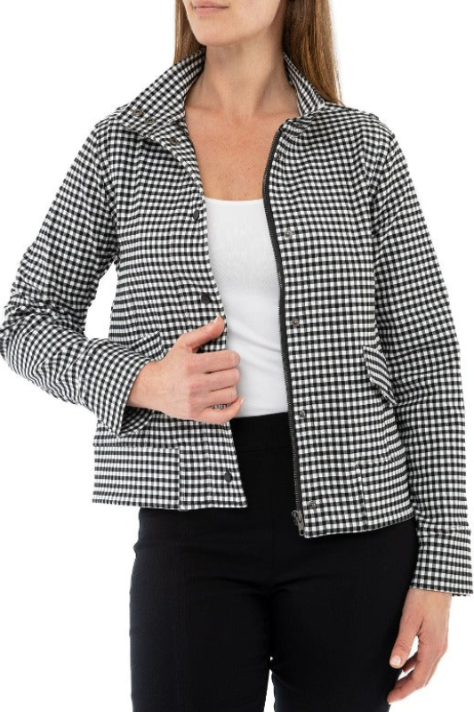 Black and white gingham jacket sale