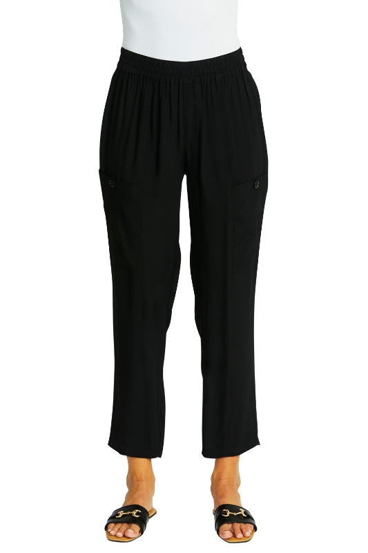 Ping Pong Helen Slinky Cargo Pant | Black