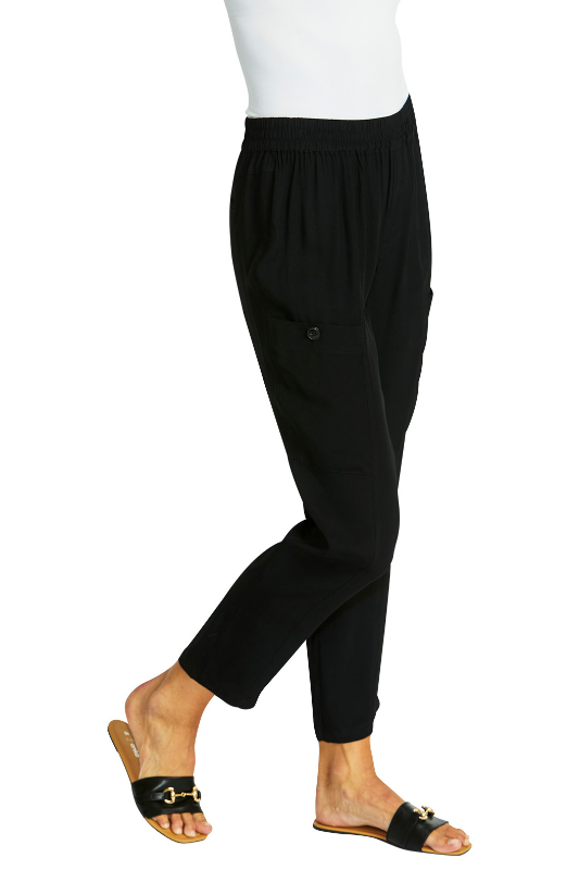 Ping Pong Helen Slinky Cargo Pant | Black