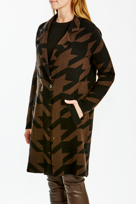 Ping Pong Houndstooth Coatigan
