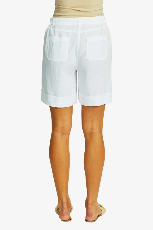 Ping Pong Mila Linen Shorts | White