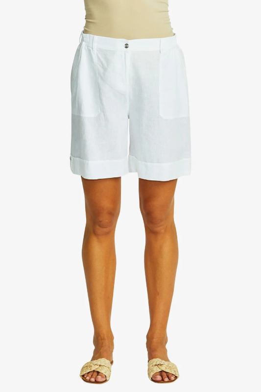 Ping Pong Mila Linen Shorts | White