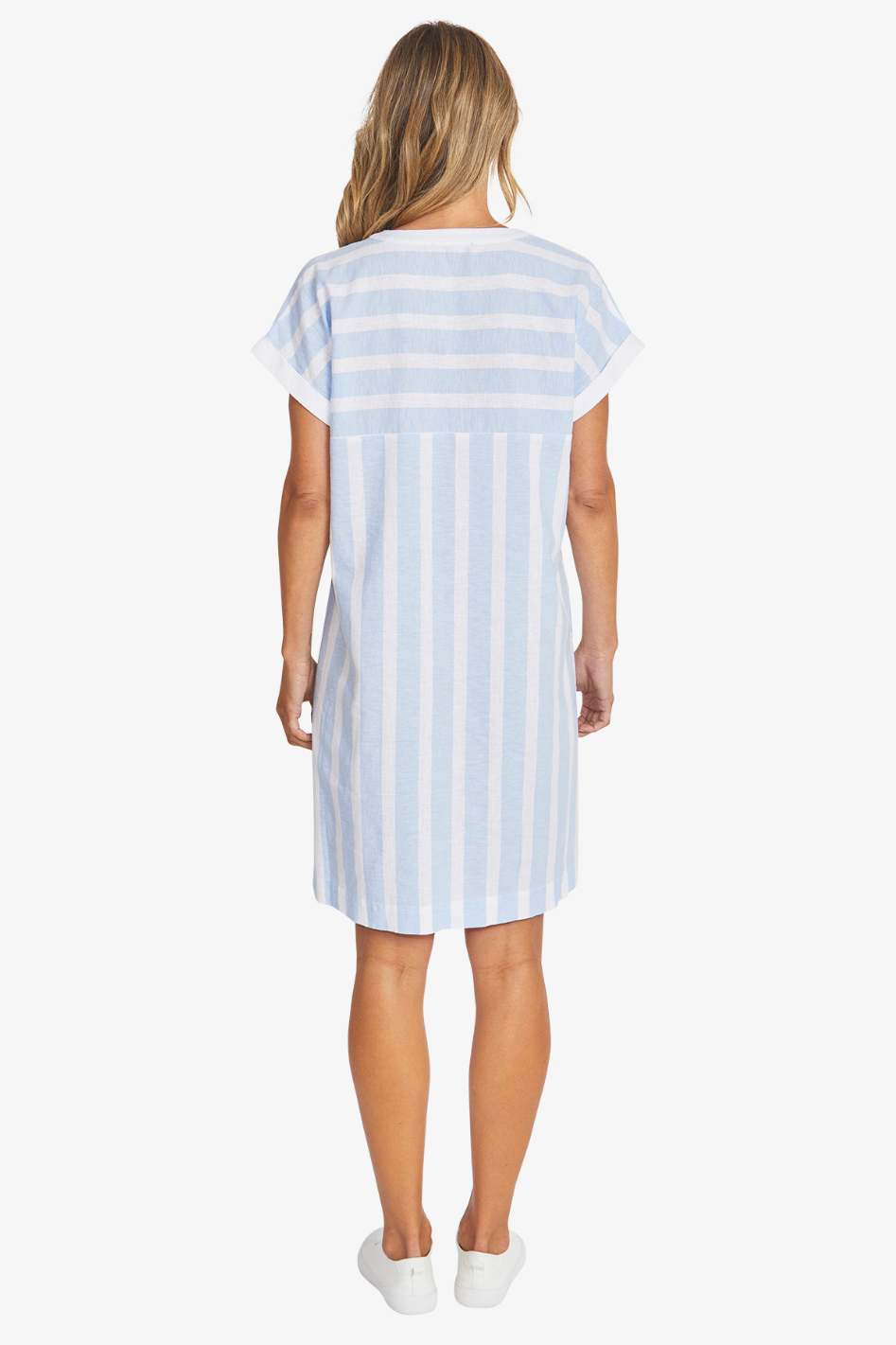 Ping Pong Miranda Dress | White/Baby Blue | 595521