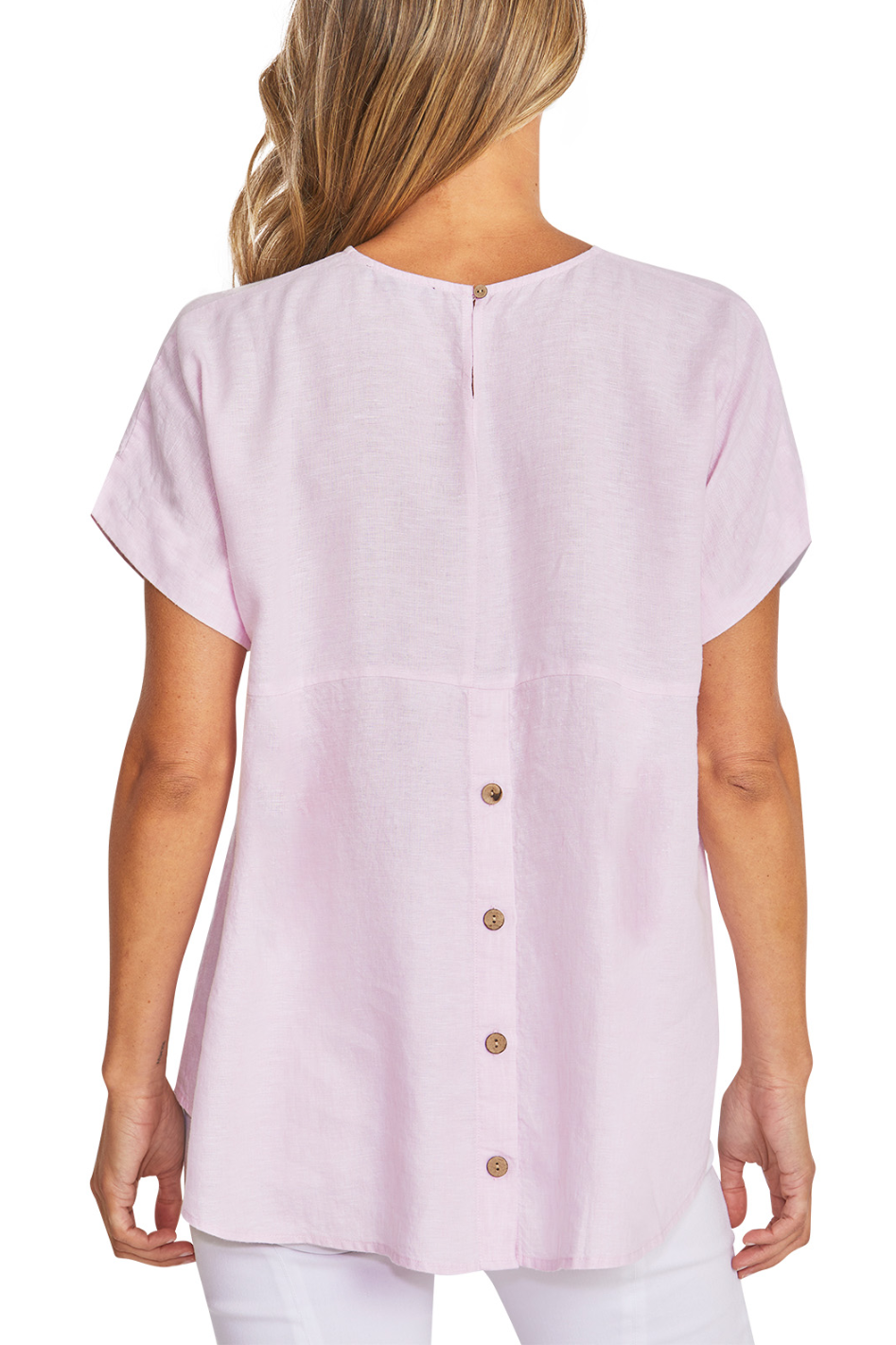 Ping Pong Misty Linen Top | Pearl | 595341