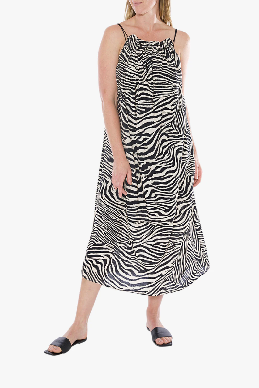 Ping Pong Zebra Print Strappy Dress