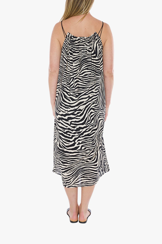 Ping Pong Zebra Print Strappy Dress