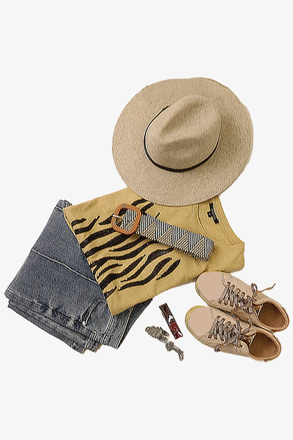 Ping Pong Stretch Belt | Black/Sand | 595ACC1