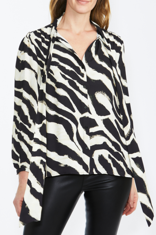 Ping Pong Zebra Print Blouse