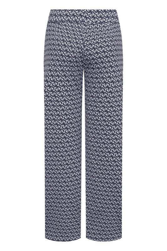 Raffaello Rossi Candice Straight Geometric Pant | Dark Blue Graphical | 002075