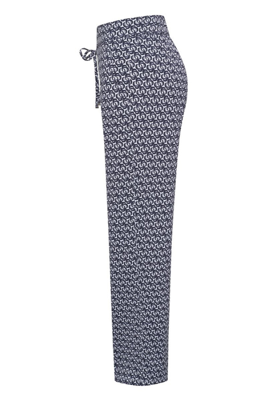 Raffaello Rossi Candice Straight Geometric Pant | Dark Blue Graphical | 002075