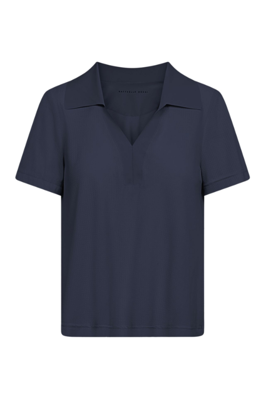 Raffaello Rossi Phina Minisquare Jersey Polo | Navy Blue | 001607