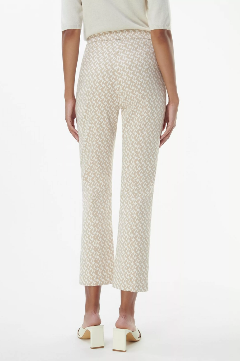 Raffello Rossi Maika 7/8 Pant | Graphical Jacquard | Beige | 506378