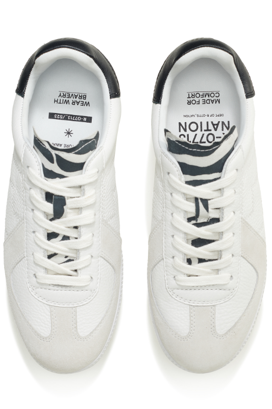 Rollie Nation Pace Sneaker | White/Zebra