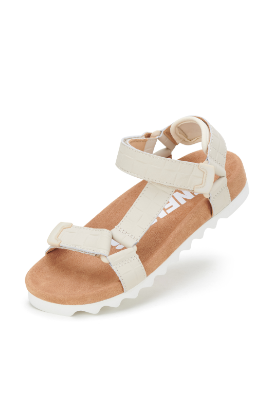 Rollie Nation Sandal Tooth Wedge | Bone Croc