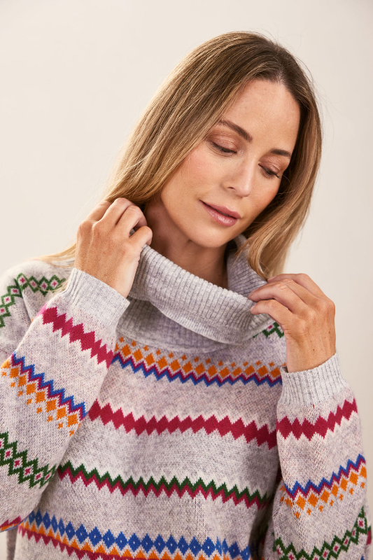 See Saw Wool Blend Fair Isle Sweater | Multi