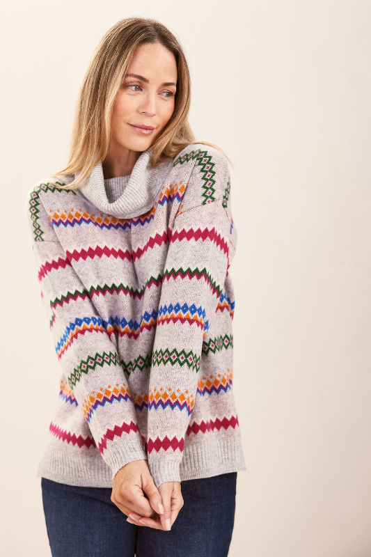 See Saw Wool Blend Fair Isle Sweater | Multi