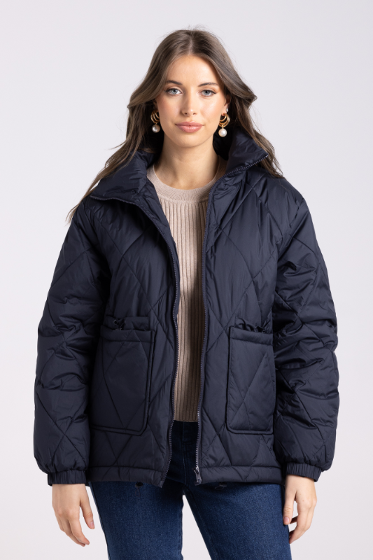 Two T's Puffer Jacket | French Navy