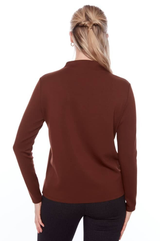 Up! Butter Turtleneck Top | Truffle | 30348UP