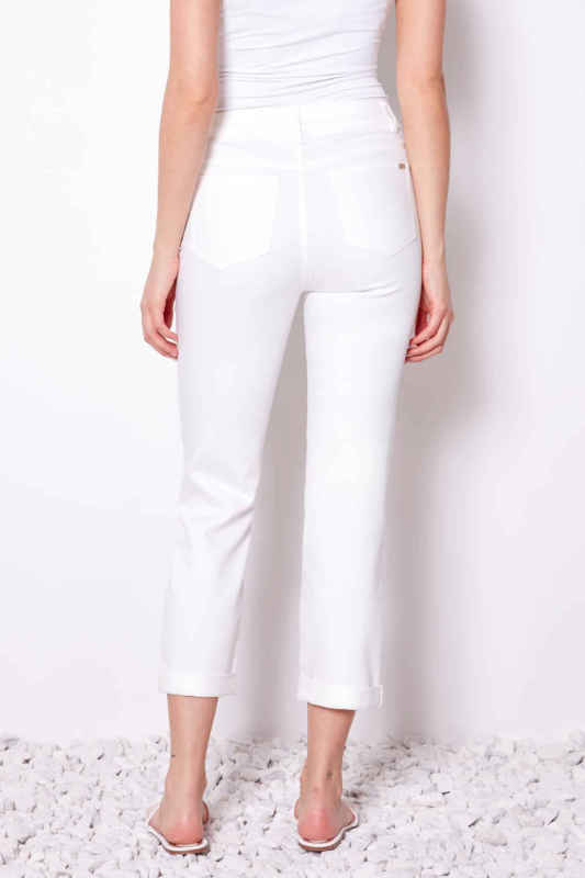 Up! Denim Cropped Pant 25inch | White | 68421