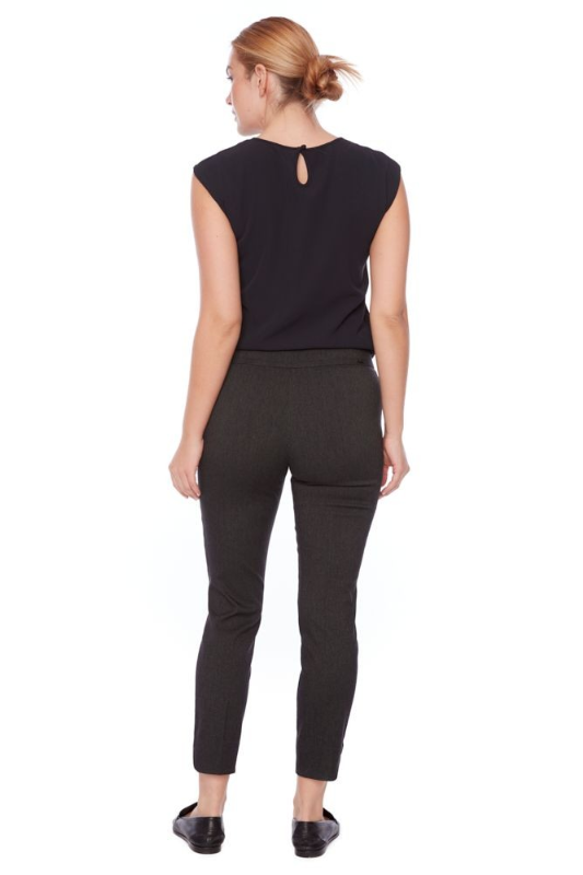 Up! Petal Slit Techno Ankle Pant | Black/Grey Check | 65027aUP