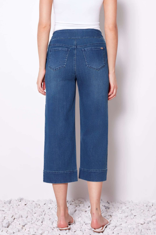 Up! Pull-On Wide Leg Pant 23inch | Medium Blue | 68294