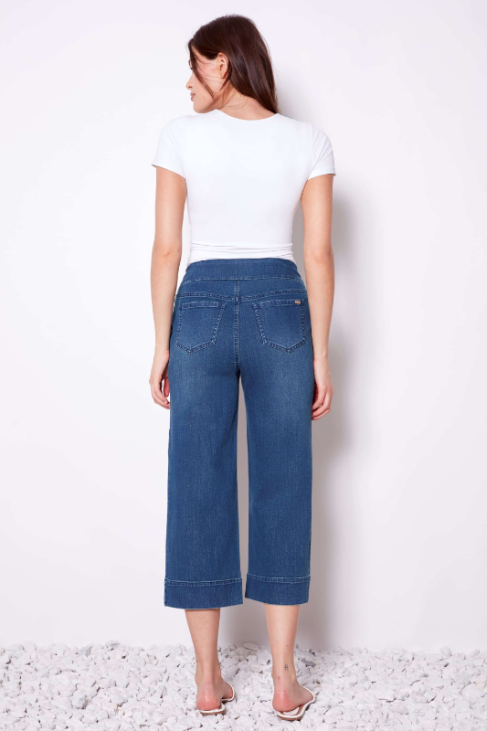 Up! Pull-On Wide Leg Pant 23inch | Medium Blue | 68294