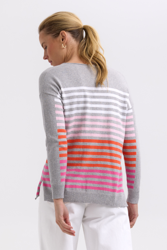 Zaket and Plover Side Stripe Jumper | Light Marl | ZP7712