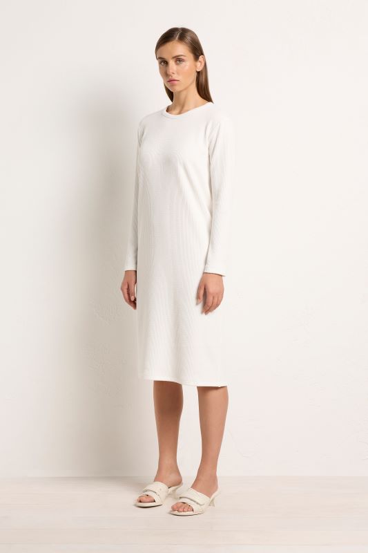 Mela Purdie Studio Dress in Furrow Knit Cream