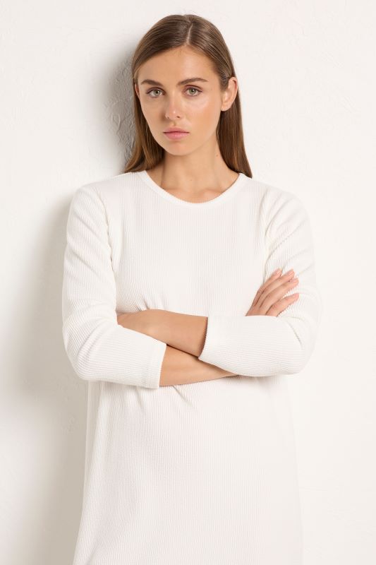 Mela Purdie Studio Dress in Furrow Knit Cream