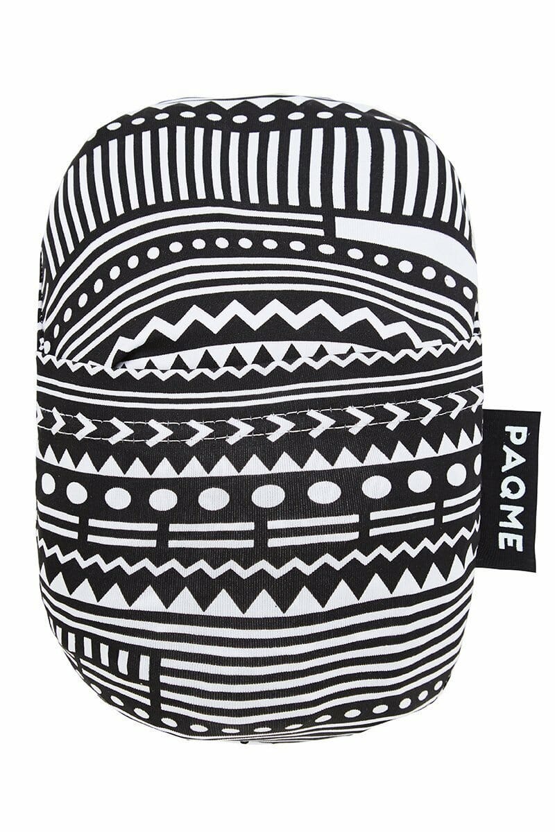 Paqme Womens 3/4 Recycled Raincoat in Navy Stripe