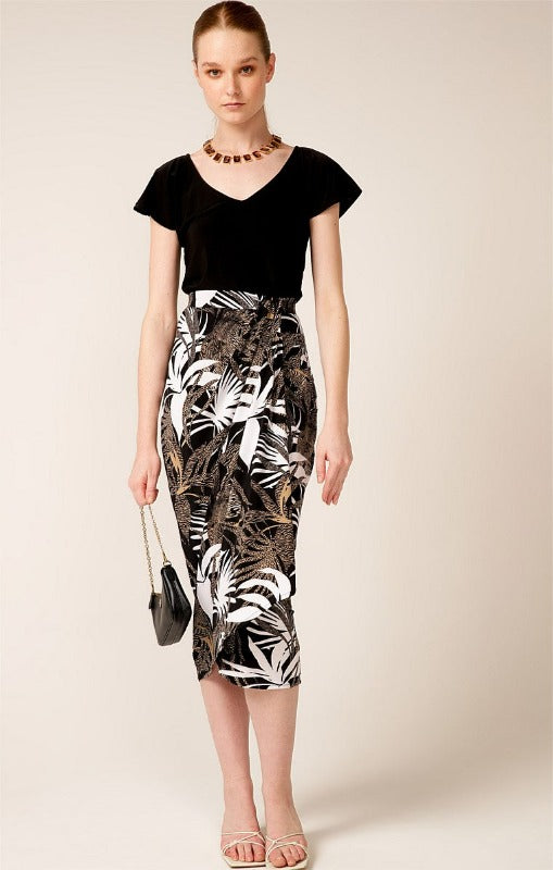 Oasis animal clearance wrap midi skirt