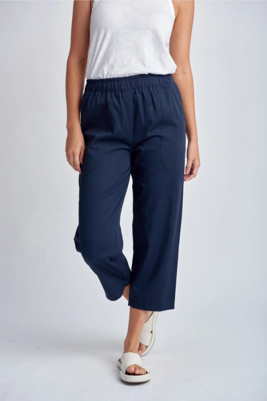 Cloth Paper Scissors Front Pocket Cotton Pants | Navy