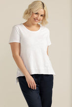 Load image into Gallery viewer, Colth Paper Scissors Hi Low Hem Tee in White
