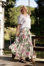 Load image into Gallery viewer, Cloth Paper Scissors Lili Skirt in Pink Palm Print Lifestyle Image
