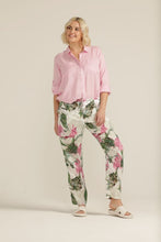 Load image into Gallery viewer, Cloth Paper Scissors Linen Straight Leg Pant in Pink Palm Print
