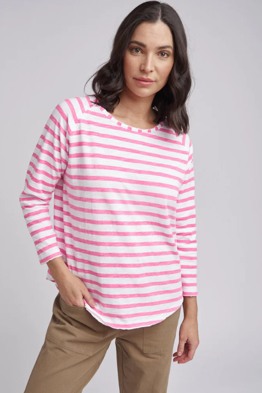 Cloth Paper Scissors Raglan Stripe Tee