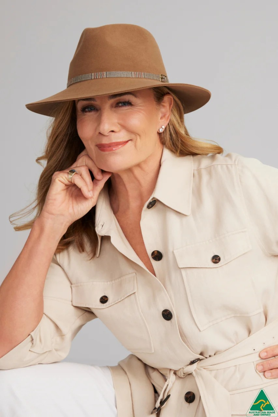 Canopy Bay Gibson Felt Fedora Hat | Cocoa | By Deborah Hutton