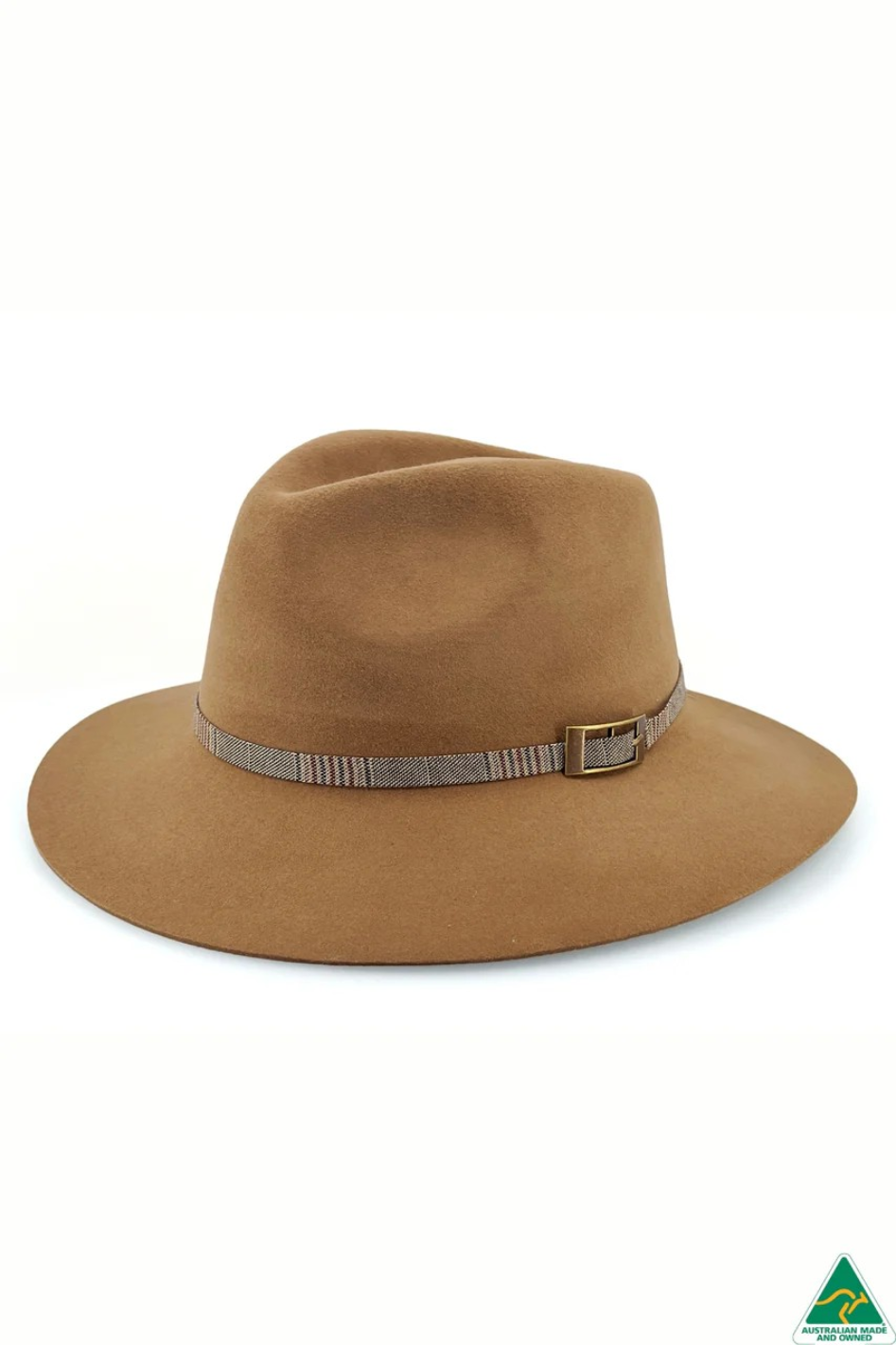 Canopy Bay Gibson Felt Fedora Hat | Cocoa | By Deborah Hutton