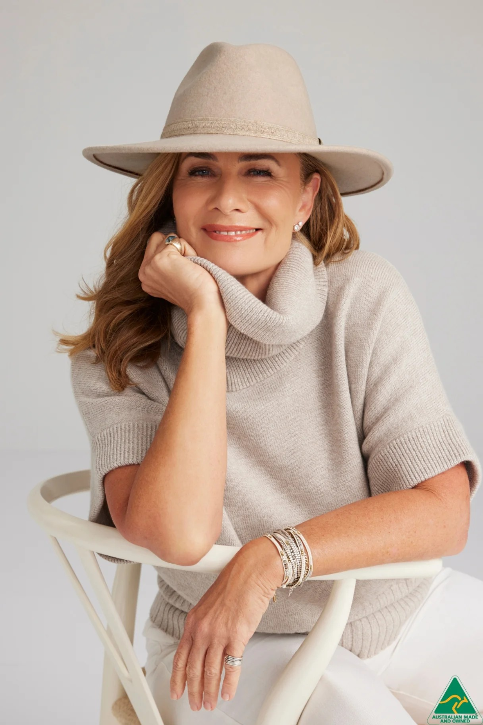 Canopy Bay Lorne Felt Fedora Hat | Oat | by Deborah Hutton