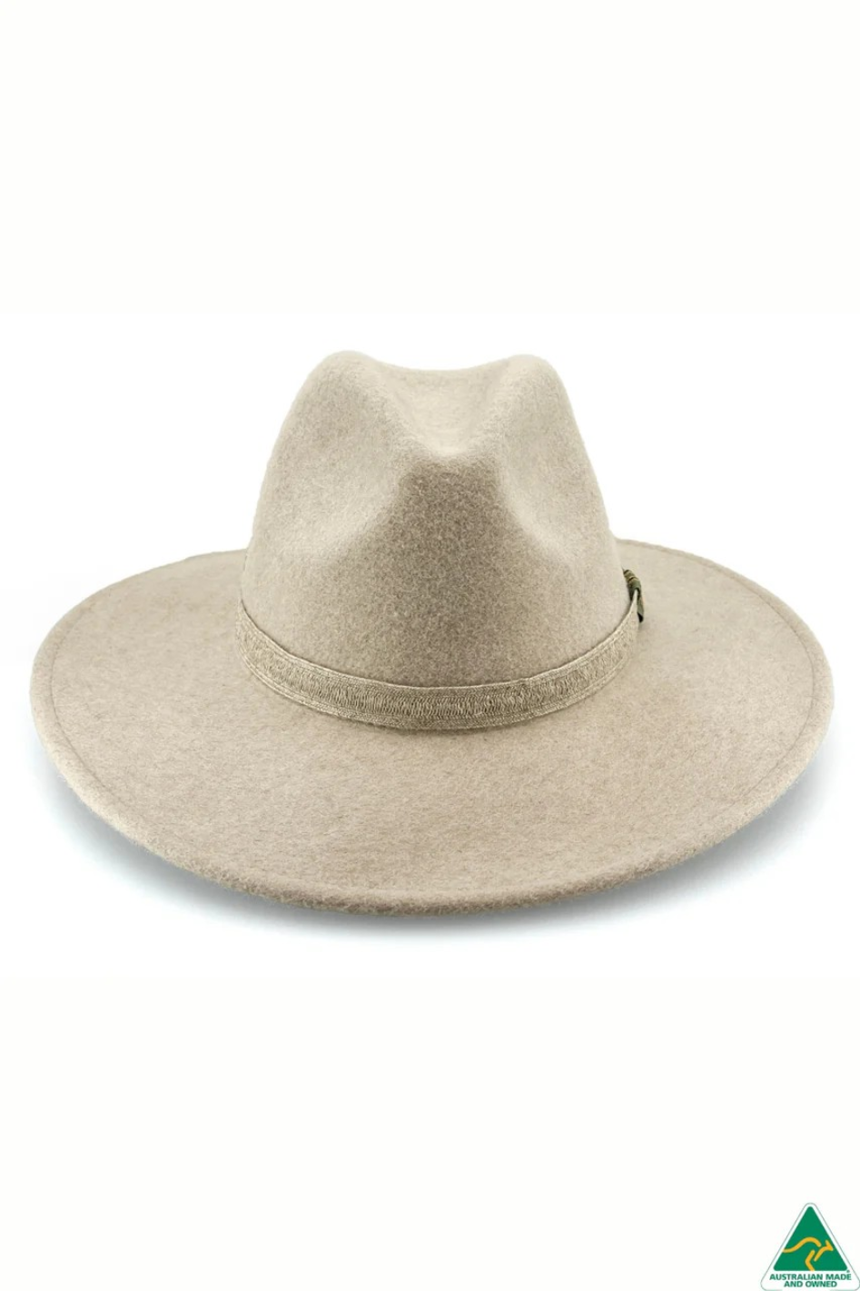 Canopy Bay Lorne Felt Fedora Hat | Oat | by Deborah Hutton
