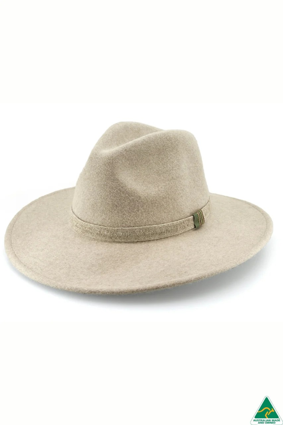 Canopy Bay Lorne Felt Fedora Hat | Oat | by Deborah Hutton