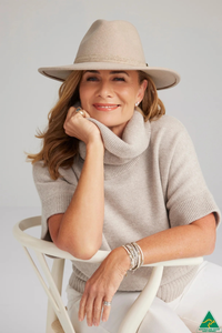 Canopy Bay Lorne Felt Fedora Hat | Oat | by Deborah Hutton
