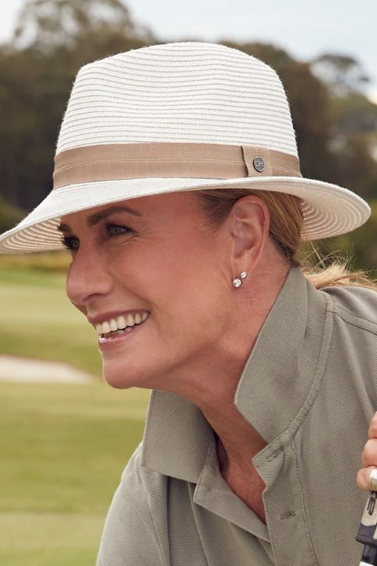 Canopy Bay Pinehurst Hat | Ivory/Dark Taupe | by Deborah Hutton